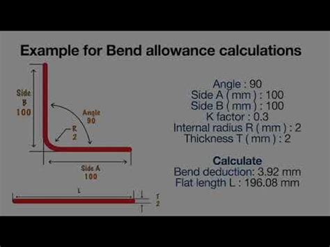 how to calculate bend allowance for sheet metal|free bend allowance calculator.